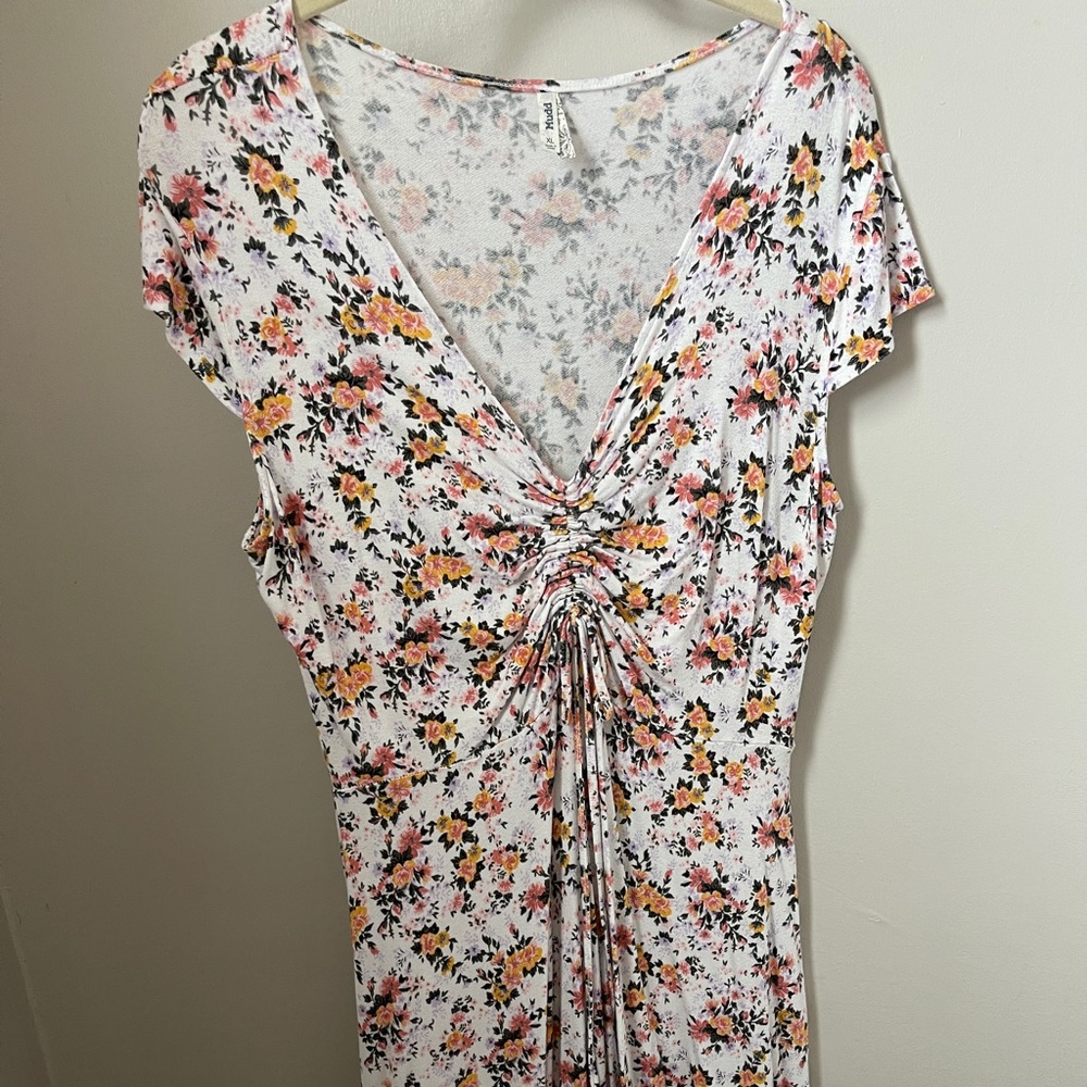 Short Sleeve Floral Skater Dress